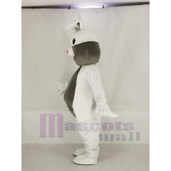 Weiß und Grau Osterhase Kaninchen Maskottchen Kostüm Tier