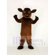 Marron Sport Puissance Taureau Costume de mascotte Animal