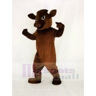 Marron Sport Puissance Taureau Costume de mascotte Animal