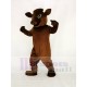 Brown Sport Power Bull Mascot Costume Animal