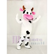 Cute Cow Mascot Costume with Pink Mouth
