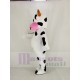 Cute Cow Mascot Costume with Pink Mouth