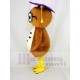 marron Chouette Costume de mascotte avec casquette violette