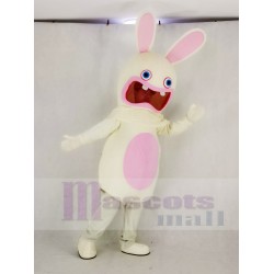 Rayman Raving Kaninchen Maskottchen Kostüm mit blauen Augen