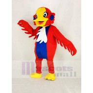 Tête jaune Oiseau Cygne Rouge Costume de mascotte Animal