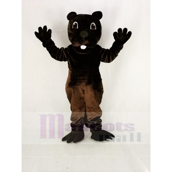 Funny Brown Barney Beaver Mascot Costume Animal