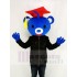 Cute Doctor Blue Bear Mascot Costume Animal
