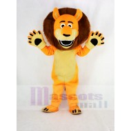 Orange drôle Lion Costume de mascotte Animal