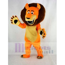 Orange drôle Lion Costume de mascotte Animal