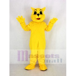 Gelbe Wildkatze Maskottchen Kostüm Tier