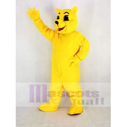 Gelbe Wildkatze Maskottchen Kostüm Tier