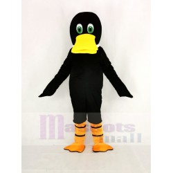 Black Duck Duckbill Mascot Costume with Green Eyes
