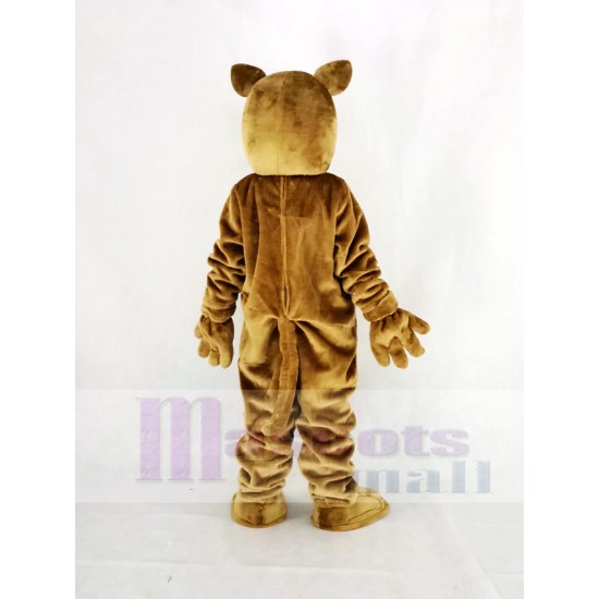 Power Brown Cougar Mascot Costume Animal