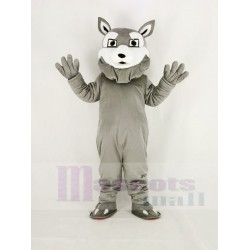 Gris Puissance Chien husky Costume de mascotte Animal