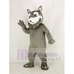 Gris Puissance Chien husky Costume de mascotte Animal