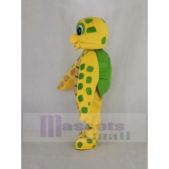 Vert et jaune Tortue de mer Costume de mascotte Animal