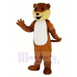 Ollie Otter Mascot Costume with White Belly