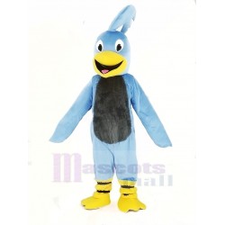 Blauer Roadrunner-Vogel Maskottchen Kostüm mit grauem Bauch