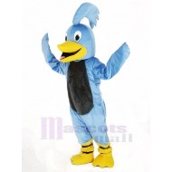 Oiseau Roadrunner bleu Costume de mascotte avec ventre gris