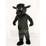 Fierce Black Bull Mascot Costume Animal