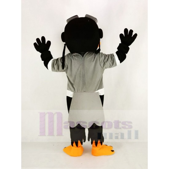 Skyhawk Mascotte Costume avec T-shirt gris
