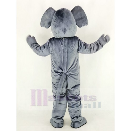 Grauer Elefant Erwachsene Maskottchen Kostüm Tier