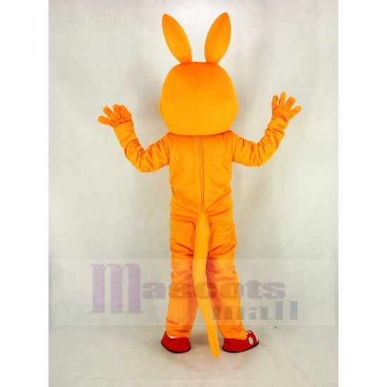 Kangourou orange Costume de mascotte Animal