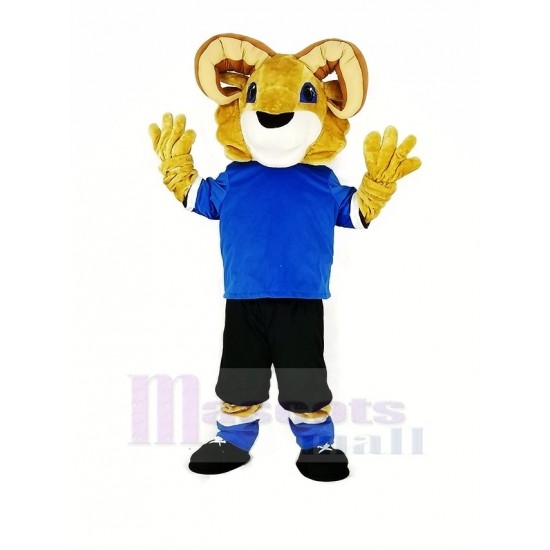 Blue Eyes Sports Ram Mascot Costume with T-shirt