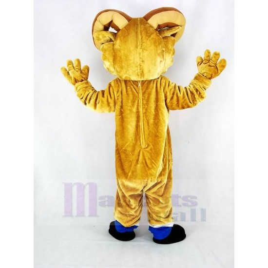 Blue Eyes Sports Ram Mascot Costume Animal