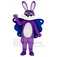 Butterfly Easter Purple Bunny Rabbit Mascot Costume Animal