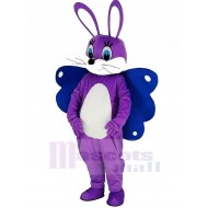 Papillon Lapin de Pâques pourpre Costume de mascotte Animal