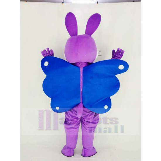 Papillon Lapin de Pâques pourpre Costume de mascotte Animal
