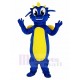Blau Drachen Maskottchen Kostüm mit gelbem Bauch Tier