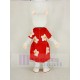 Souris grise Costume de mascotte en robe rouge