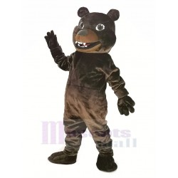 Dark Brown Bear Mascot Costume with Big Eyes Animal