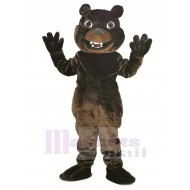 Dark Brown Bear Mascot Costume with Big Eyes Animal