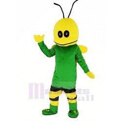 Grüne Biene Maskottchen Kostüm Insekt