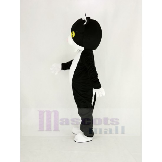 Noir et blanc froid Chat Costume de mascotte Animal