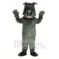 Bully gris foncé Bouledogue Costume de mascotte Animal