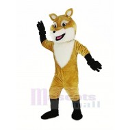 Smiling Brown Fox Mascot Costume Animal