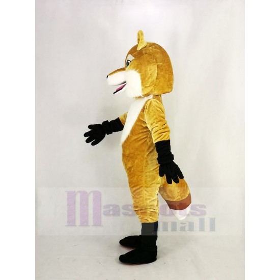 Lächelnder brauner Fuchs Maskottchen Kostüm Tier