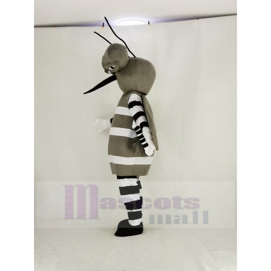 Gray Mosquito Mascot Costume