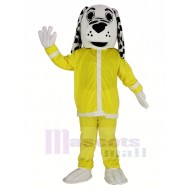 Perro de fuego dálmata Disfraz de mascota en abrigo amarillo Animal