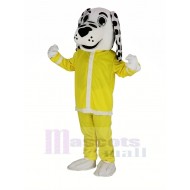 Dalmatian Fire Dog Mascot Costume in Yellow Coat Animal