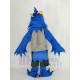 Phénix bleu Costume de mascotte en T-shirt gris Animal