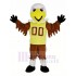 Universidad Águila Disfraz de mascota en chaleco amarillo Animal