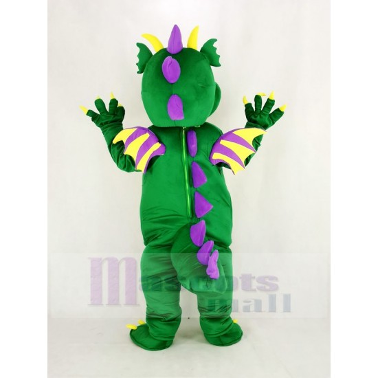 Dragón verde Disfraz de mascota Animal