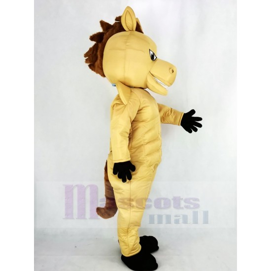 Hellbraune Kraft Pferd Maskottchen Kostüm Tier