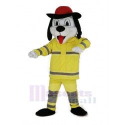 Happy Sparky the Fire Dog Mascot Costume Cartoon