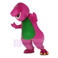 Ventre Vert Pêche Barney Dinosaure Costume de mascotte Dessin animé